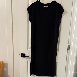 Madewell Classic Black Midi Dress